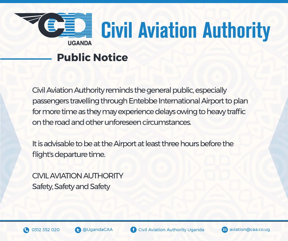 Uganda CAA On Twitter PUBLIC ANNOUNCEMENT Civil Aviation Authority