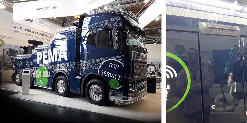 Labcraft_LED's tweet image. Pema's #IAA show vehicle has been fitted with a total of 12 x #Labcraft #SI6 #Scenelites, to illuminate the working area to each side of the vehicle.  Visit Labcraft in Hall 26 Stand B57.