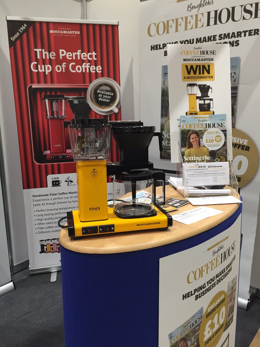 Great to be at the @CoffeeShopExpo - while you’re here make sure you enter our competition to win a <a href="/MoccamasterEU/">Moccamaster</a> coffee machine #moccamaster_eu. Also speak to us about our exclusive #boughtonscoffee subscription offer #hungry4growth