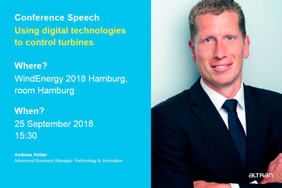 CapgeminiEngDE's tweet photo. Windkraftanlagen der MW-Klasse effizienter machen: Altran Experte  Andreas Kötter erklärt Active Flow Control heute um 15:30 Uhr.  Seid dabei! #WindEnergy #HH https://t.co/axt8zZI96d