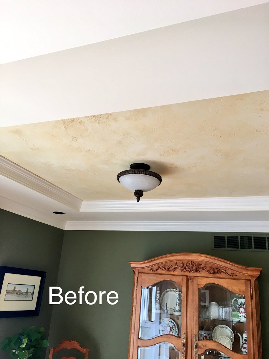 TransformedInt's tweet image. This design project is making progress... the painting is almost finished... stay tuned for more! I do ❤️ the @SherwinWilliams Silver Strand walls &amp;amp; Magnetic Gray ceiling colors! #interiordesign #paintcolors #diningrooms #SWcolorLove