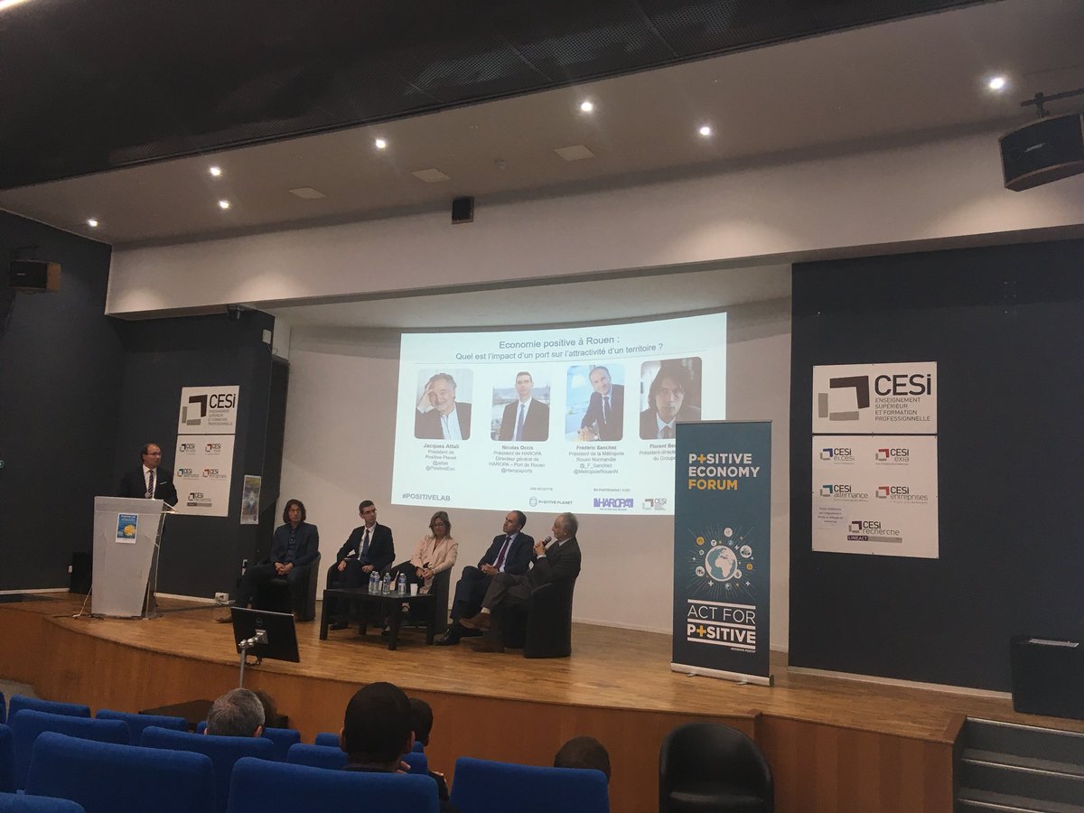 PositiveEco's tweet image. . @jattali poursuit : un port n’est rien sans son arrière pays et doit absolument  être connecté à son territoire. Cette intégration passe également par une intégration sociale, du vivre ensemble #PositiveLab
