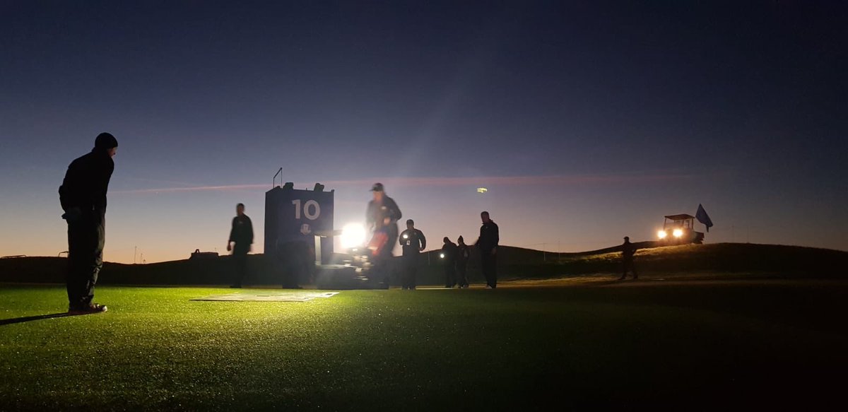SyngentaTurfUK's tweet photo. And another day begins for the #greenkeeping team at #LeGolfNational 

#TurfTeamChallenge #TeamEurope #GoUSA https://t.co/Jed9w0i3rZ