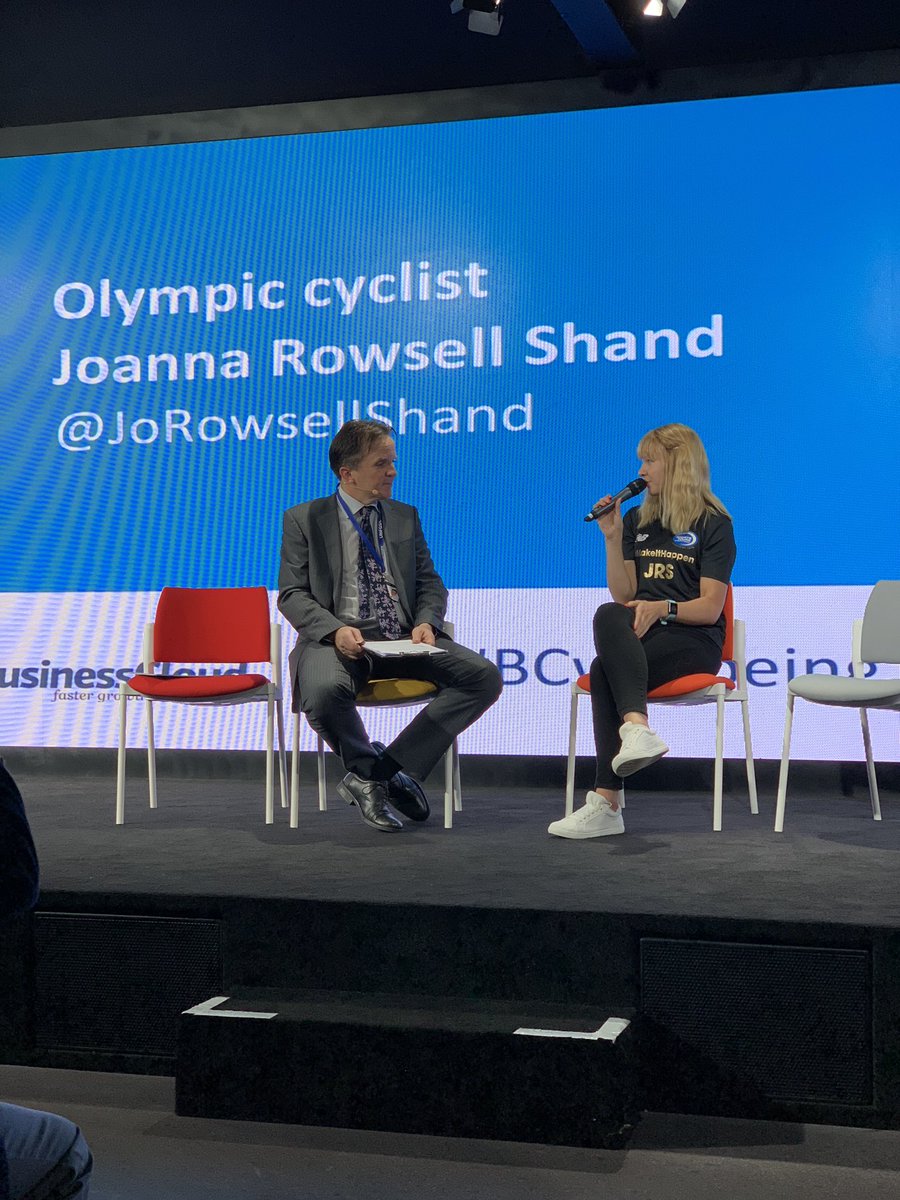 Olympic cyclist @JoRowsellShand telling us her inspirational story #BCwellbeing
