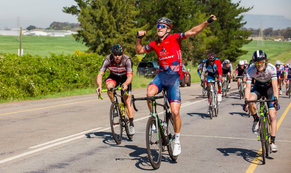 doubleST_'s tweet photo. The Winner of Stage 3 (CAT 1) &amp; Overall Points Jersey #tuvnoord #HeritageDay2018 3Day Stage Race Hosted by #CycloPaths - @RohanduPlooy @TeamGiant - doing a @chrisfroome thingy. @eaglevlei @WPRoadCycling Pop over to my FB Page to view some images. https://t.co/LmVvhHaQRm