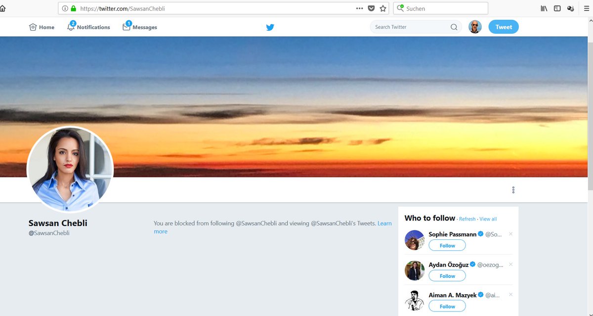 Jetzt sitze ich da. Ein schwerer Schlag. Diese grosse Denkerin hat mich gesperrt. Was soll ich jetzt bloß tun? Könnt ihr mir helfen? Bitte lasst micht nicht allein.