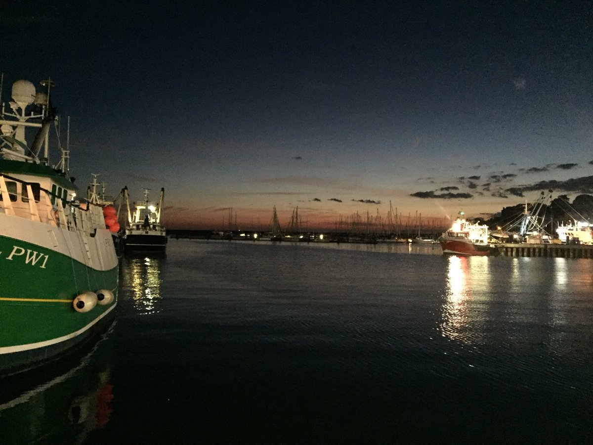 theseafoodfeast's tweet photo. What a fabulous start to the day. Getting up by the light of the full moon, Brixham Fish Market at 6am, watching the sun rise, then seafood breakfast from @RockfishBrixham . There are a few places left on tours on Tuesday 2 and Thursday 4 October. Info on https://t.co/EsKt4amDYs https://t.co/y3qOPi029h