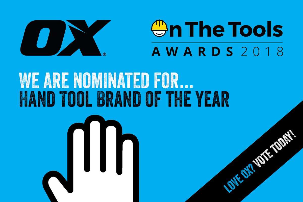 LOVE <a href="/OXtoolsUK/">OX Tools UK</a> ? We been shortlisted for the #onthetoolsawards <a href="/onthetoolstv/">On The Tools</a> HAND TOOL BRAND OF THE YEAR vote here bit.ly/2fxIpAU