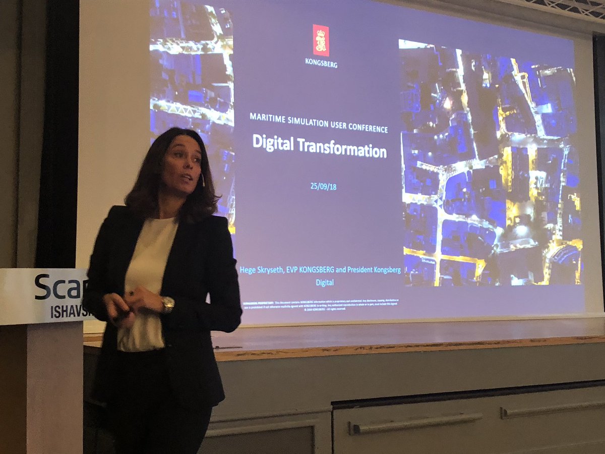 Talking digitalizing industries at <a href="/kongsbergasa/">KONGSBERG</a> Maritime Simulation User Conference. Combining data driven models with simulation is at the core of prescriptive analytics and can be used for training autonomous assets, like vessels, so that they become more intelligent.