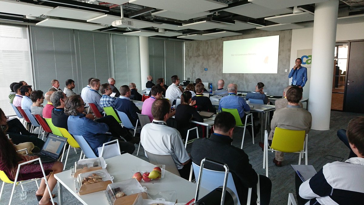 db2forz's tweet photo. Full room at #csDUG conference in Prague for #Db2z Continuous Delivery session from @IBMChamp @EmilKotrc https://t.co/Nk5qZY3Biv