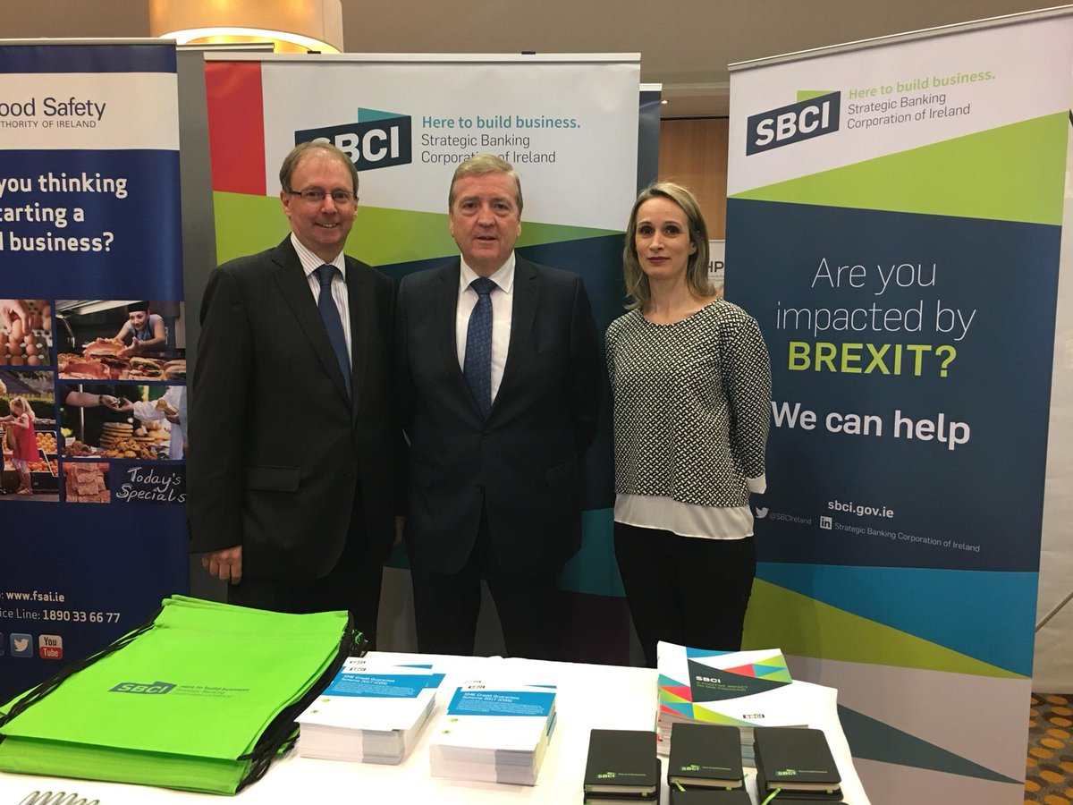 DeptEnterprise's tweet image. Minister @PatBreen1 meets with exhibitors at Taking Care of Business in Limerick this morning. @SBCIreland @Loc_Enterprise @FSAIinfo @CTChamber @TCOB2018 #tcob2018 #SupportForBusiness