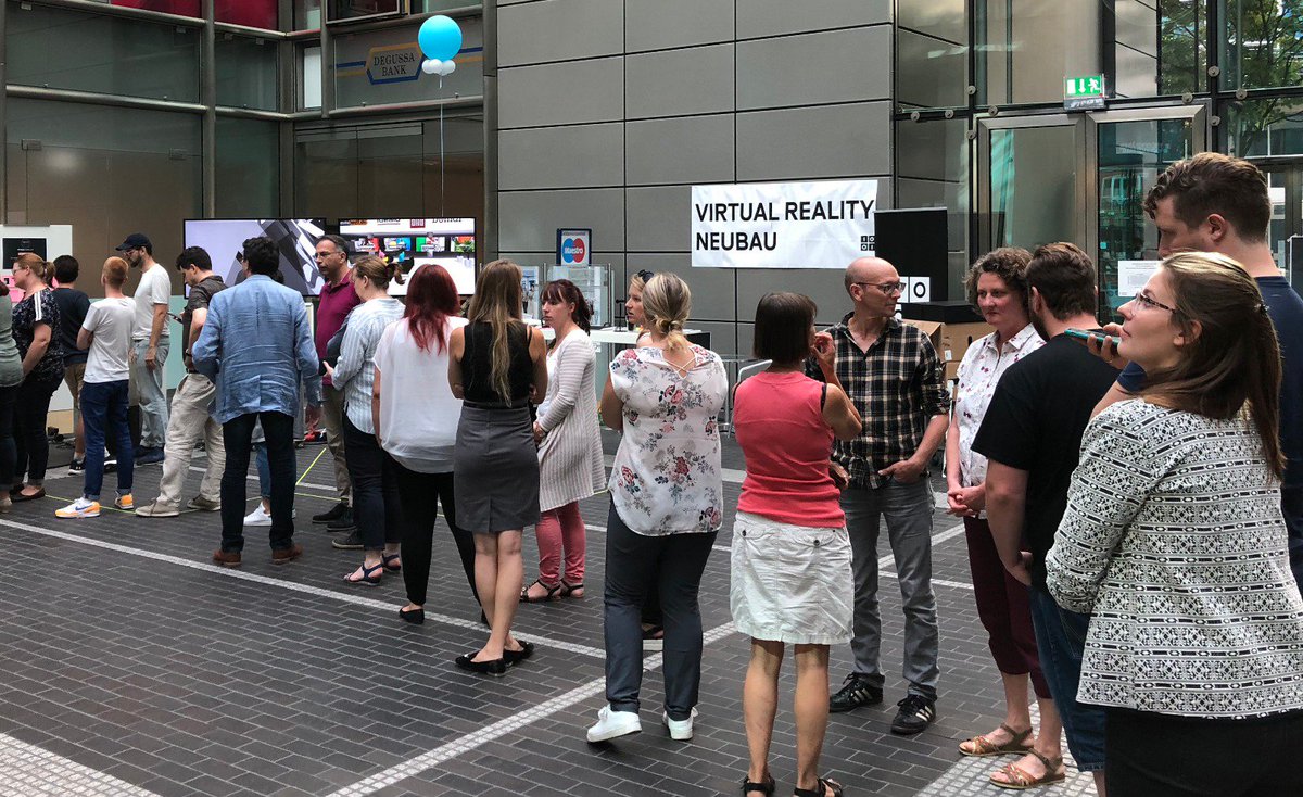 tmadany's tweet photo. It got pretty crowded at our VR booth. Partly probably because there was free ice cream next to us but mostly because our demo was AWESOME! https://t.co/Eklxp7dbr4