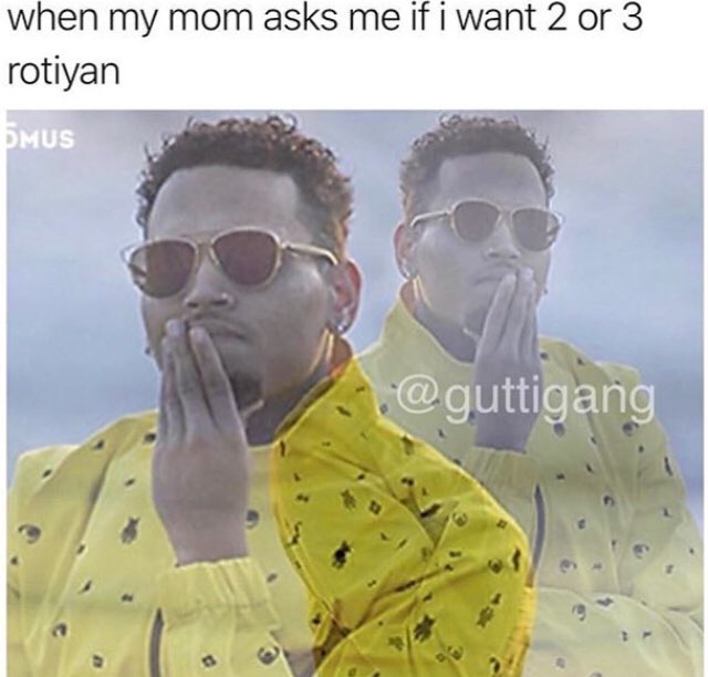 imfinecalmdown's tweet image. Hahahahaha the struggle is real. How many rotis do I want 🤔🤷🏻‍♀️ I always end up throwing the extra in the bin LOL 
#desiproblems