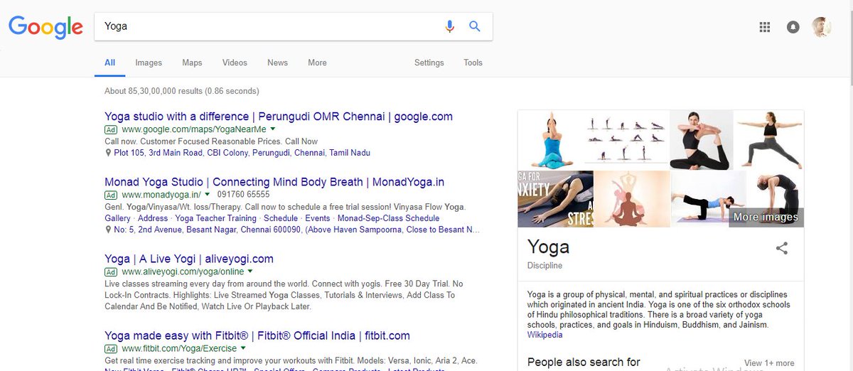 Niranjan_555's tweet photo. Worst of Google search! 🙄
Do you see what I mean?
#GoogleAds #GoogleSC #Google #yoga #GoogleSearch @GoogleIndia @GoogleAds https://t.co/yoW5qzBLjT