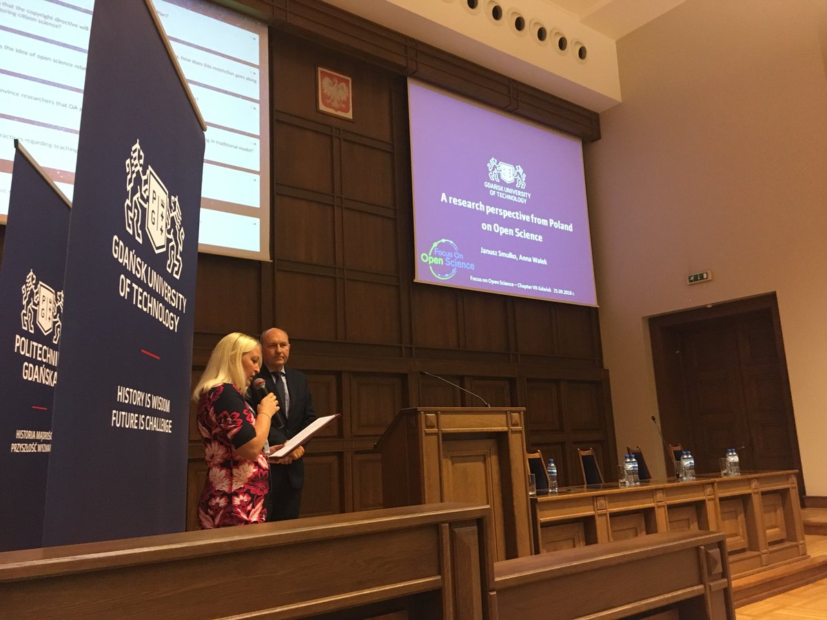 BibliotekaPG's tweet image. #OS18GD Prof. #JanuszSmulko, Vice Rector for Science of the #GdańskUniversityofTechnology is discussing the development of #OpenScience in #Poland - „A research perspective from Poland on Open Science” @PolitechnikaGda #research @BibliotekaPG #MOSTWiedzy