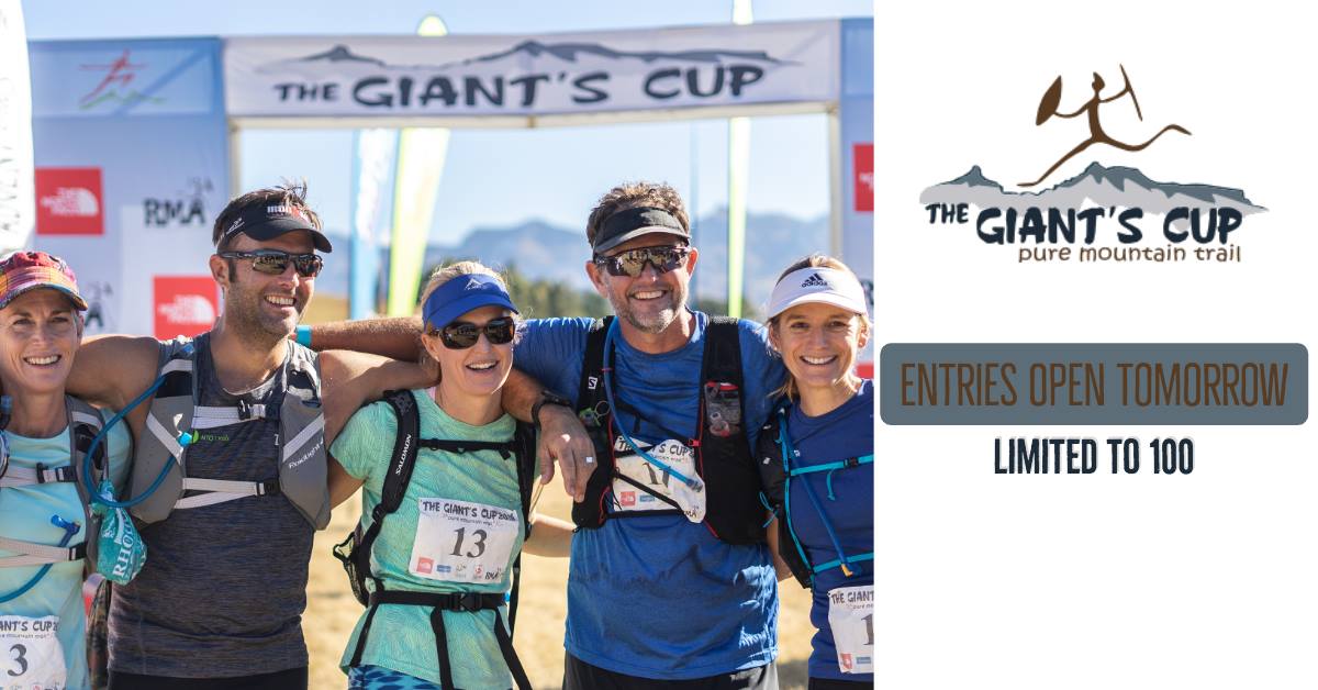 <a href="/giantscupTR/">The Giant's Cup</a> entries open TOMORROW @ 09h00 - Are you ready to take on the Giant’s Cup Hiking Trail over two days? Enter Here: thegiantscup.co.za/enter-race/