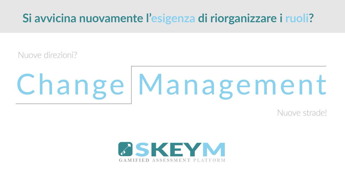 skeymsrl's tweet photo. New Play, New Way! Se la tua azienda è in una delicata fase di Change Management, #Skeym ha ciò che cerchi per affrontarla. Visita https://t.co/iGK8KVJOKX #HRNews #Assessment #gamification #HRTool #HRTech #HRNews #HRTrend https://t.co/GbzF4kRCsa