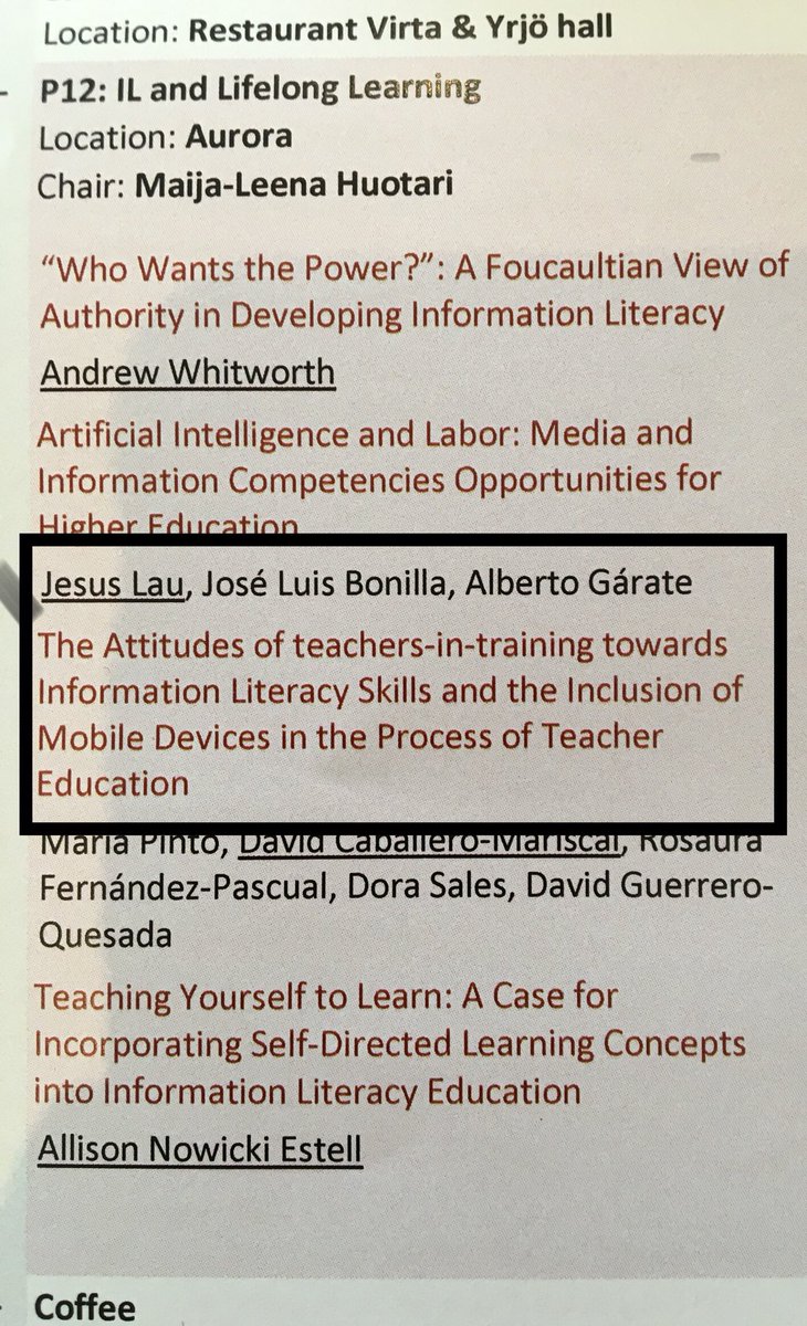 jesuslau's tweet photo. Ready for my @ECIL_2018 presentation: Artifical Intelligence and Labor: Media and Information Literacy Opportunities in Higher Education, Aurora Room, 14:30, Tuesday, Sep 25 @ECILCONF https://t.co/eUB2M8qPjE