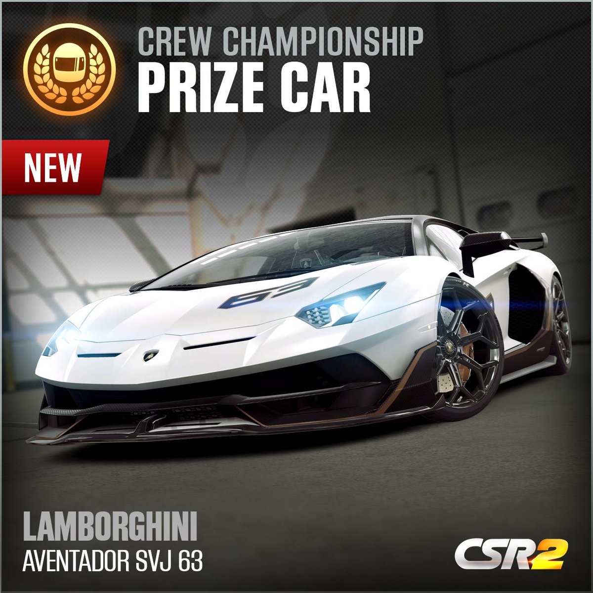 CSRRacing's tweet photo. All 👀 on the prize for the #CSR2 Crew Championship! @Lamborghini Aventador SVJ 63 #CSR2 #CSRRacing https://t.co/SVK2N7SdUl