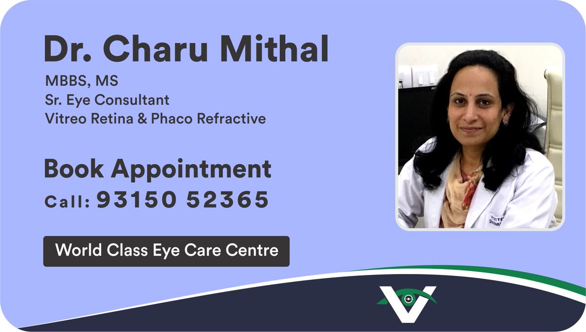 VisitechEyeCen's tweet photo. #KnowYourDoctor: #DrCharuMithal MBBS, MS specializes in #VitreoRetina #Retina #RefractiveSurgery #Cataract #IOLSurgery, #Glaucoma, #LASIK. #EyeCareinDelhi #Cataract #CataractEyeCare #हिंदी_दिवस #HindiDiwas
#Eyetreatment #Eyecheckup #Eye #TuesdayThoughts #Ayushman https://t.co/pvTA5PuiES