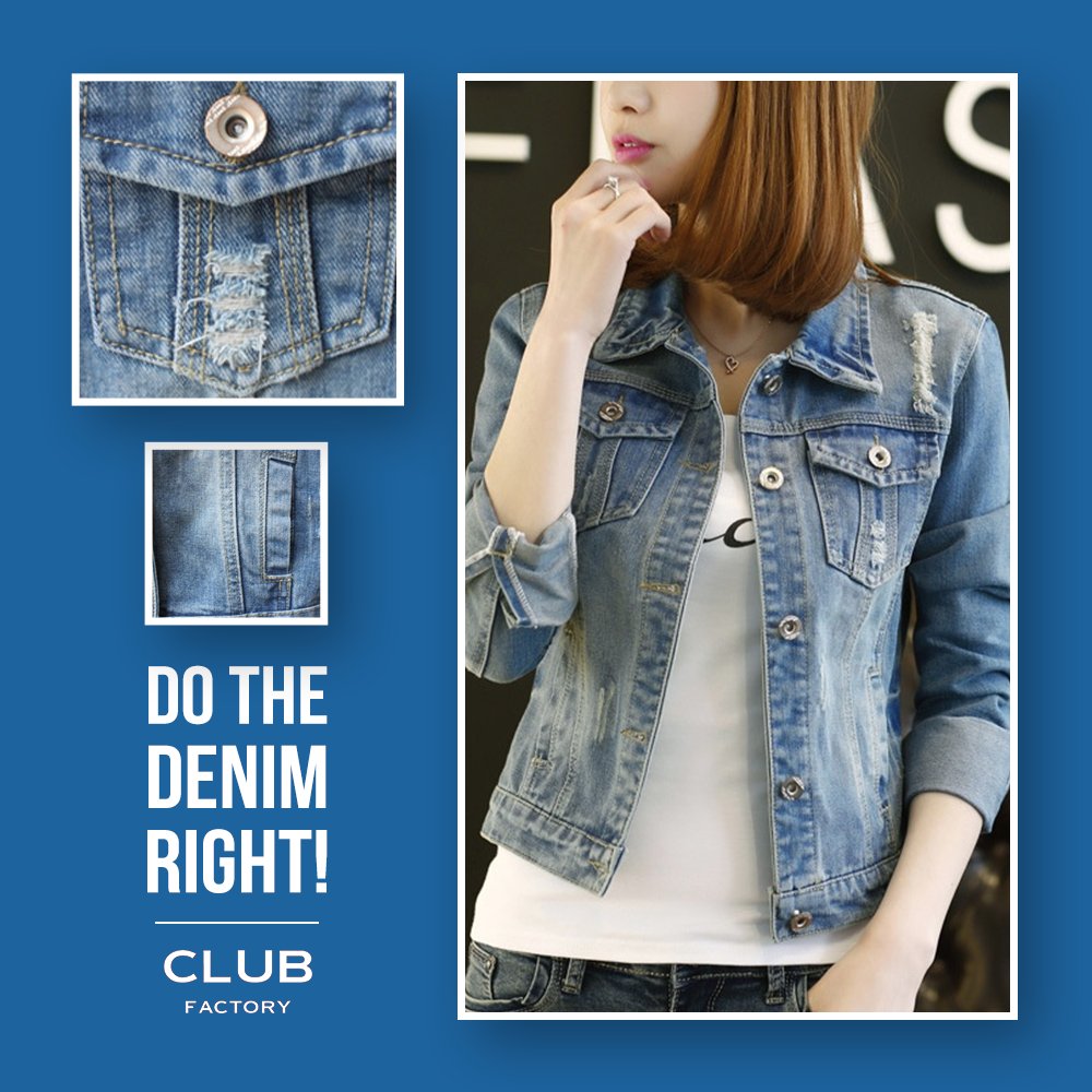 club factory denim jacket