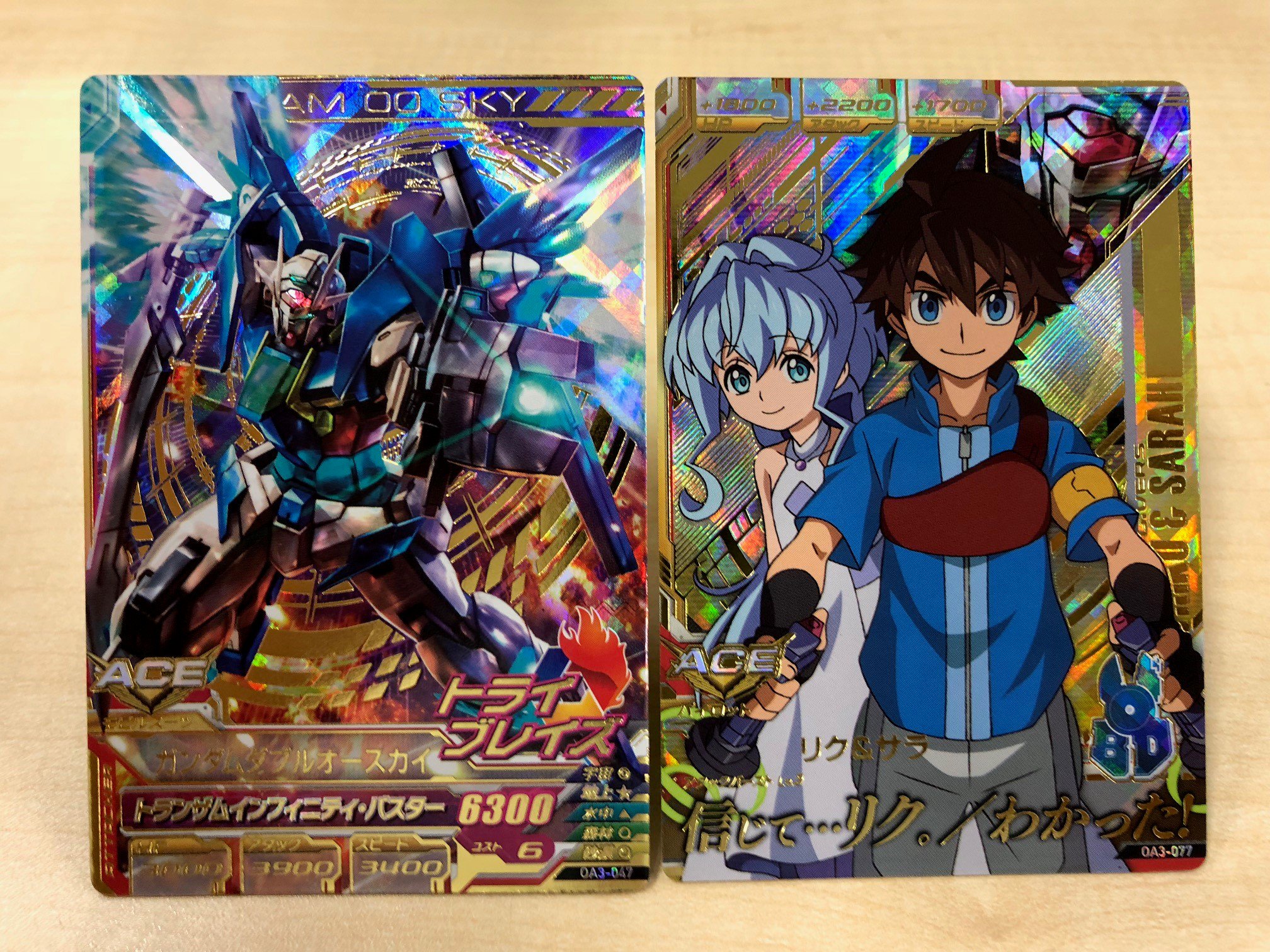 ガンダムトライエイジ ビルドダイバーズ最終話はみんな見たかな 9月27日 木 より稼働するガンダムトライエイジoperation Ace03には ガンダムダブルオースカイ と リク サラ のカードが新規参戦するから是非遊んでくれよな Byナ カイシデン トライ