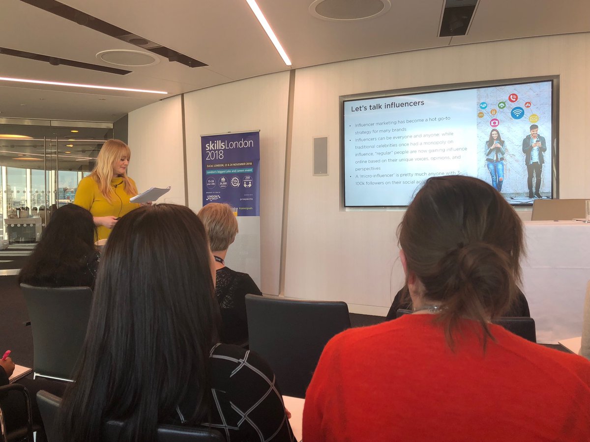 Our very own <a href="/julesgalbraith1/">julia galbraith</a> presenting on the importance of social media to key exhibitors for <a href="/SkillsLondon/">Skills London</a> #CareerGoals