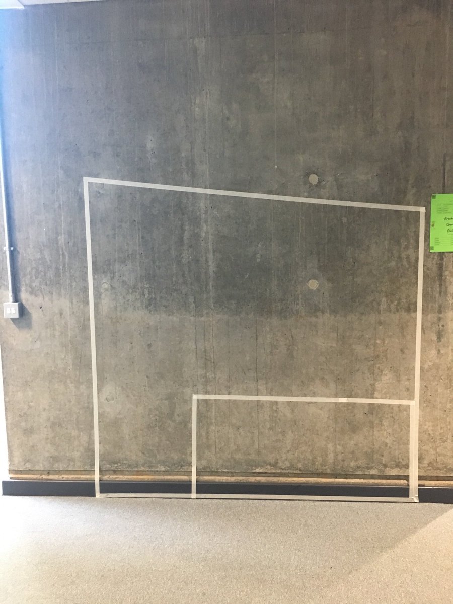 TechBrechin's tweet image. S3 Design &amp;amp; Build using the information that we gathered from our site visit to start planning out our sizes. Marking out full scale using masking tap. #planningforconstruction #numeracyacrosslearning @1959Bath