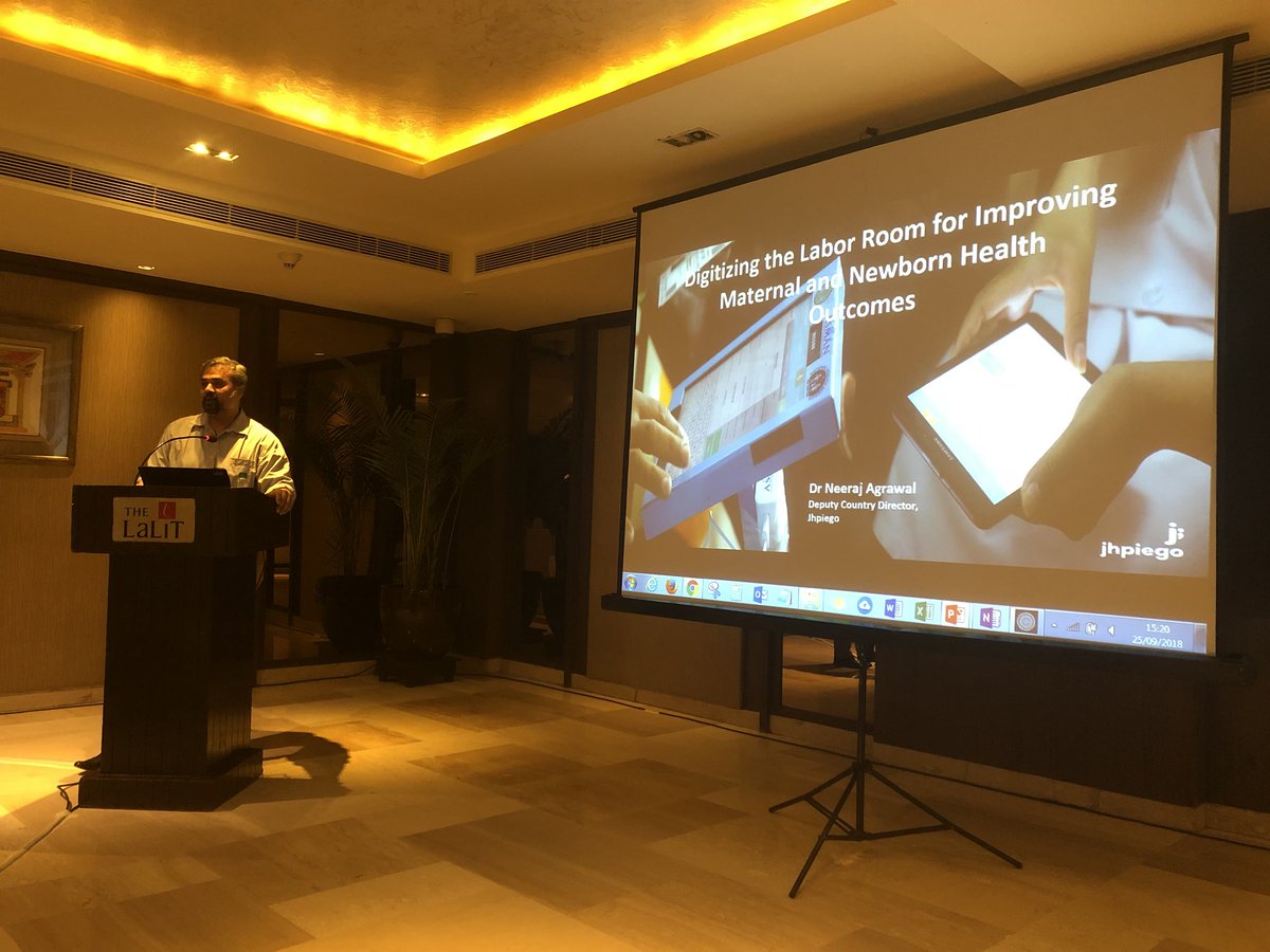 USAID_RMNCHA's tweet image. Dr Neeraj Agarwal from @Jhpiego talks about automising labour room maternity information system. #technologyforchange #sdg3 #maternalnewbornhealth @IPEGlobal @usaid_india @MoHFW_INDIA @InnovateJhpiego