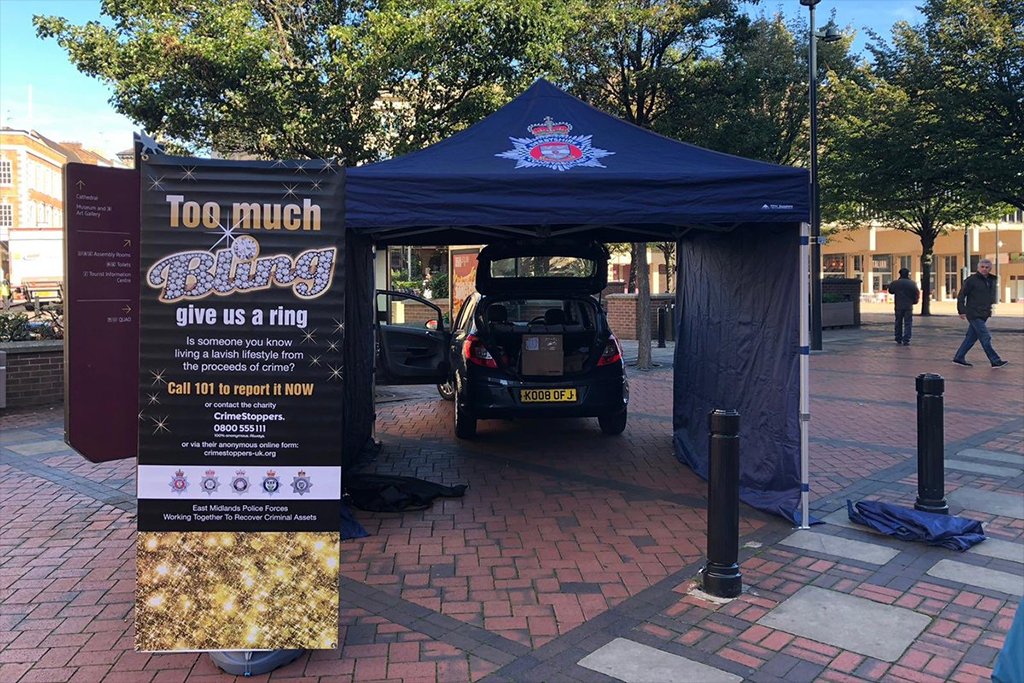 DerbysPolice's tweet photo. #OperationBling is a new campaign that has been launched to help take cash, cars and other property out of the clutches of criminals across the East Midlands under the Proceeds of Crime Act 2002. #POCA #TooMuchBlingGiveUsARing https://t.co/XlLHXbYr0f https://t.co/yvTZ7P1qWc