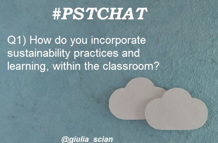 giulia_scian's tweet photo. A1. Putting sustainability into everyday routines and explaining why we put certain products in recycle bins or trying not to waste water where possible, asking them why THEY think it’s important #PSTchat https://t.co/JJrQZn0JZV