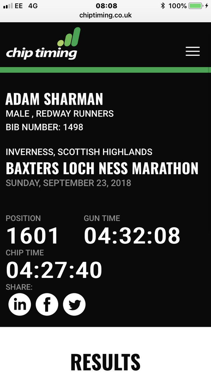 AdSharman's tweet photo. LochNess Marathon 2018 @nessmarathon you were amazing! 4:27:40 quickest in 2 years. Had such a good weekend with some great people! https://t.co/ubPQsX95Tu