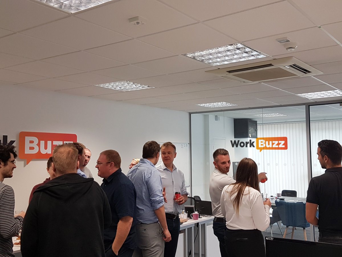 SmithHenderson1's tweet photo. We're proud to say that the WorkBuzz launch party was a great success - a big thanks to everyone who came! @workbuzzd #EmployeeEngagement https://t.co/0EfRqQZ8Ja