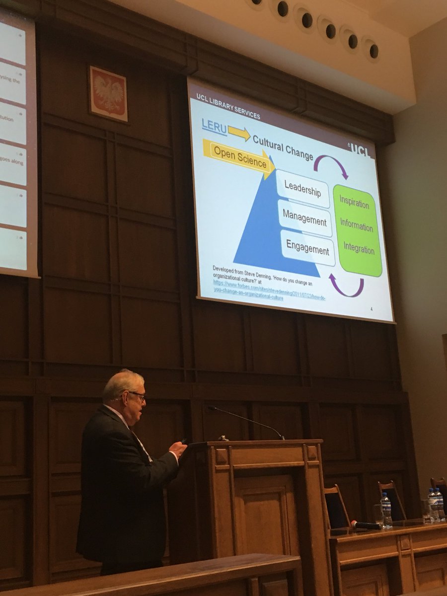 BibliotekaPG's tweet image. #OS18GD Dr. Paul Ayris highlighting how important is to #inspire, #inform &amp;amp; #integrate in the process of #openscience implementation #culture of #research #metrics