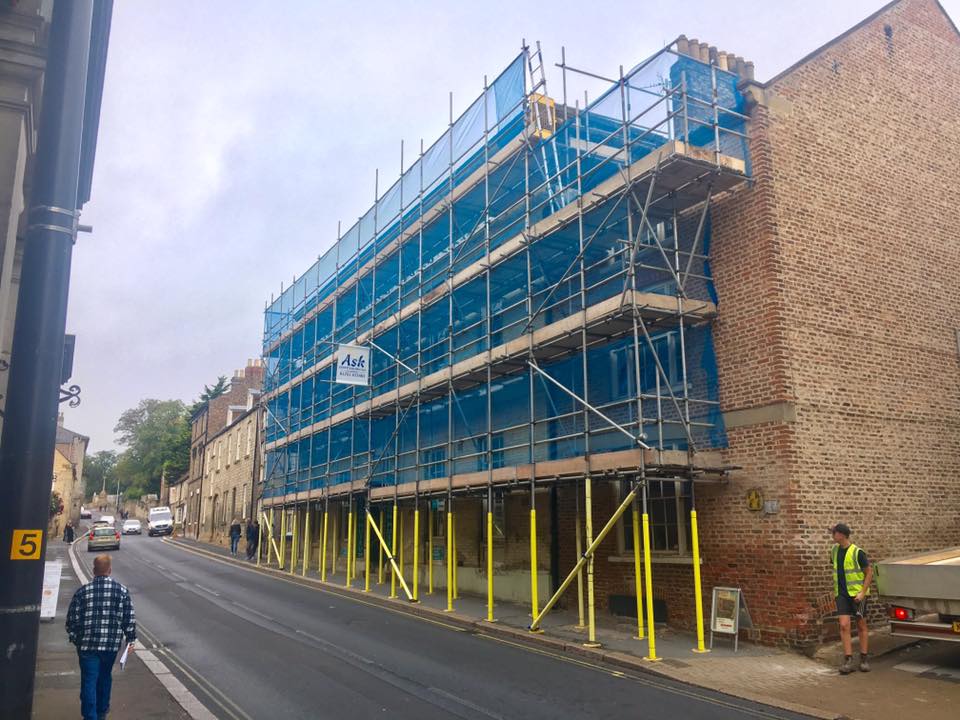 askscaffolding's tweet image. Scaffold erected in Malton for exterior decoration and repairs. #malton #museum #ask #scaffolding