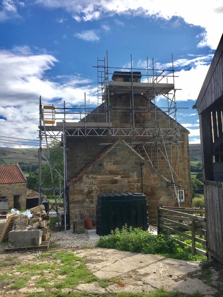 askscaffolding's tweet image. Two scaffolds erected in Farndale for chimney repairs. #scaffolding #ask
