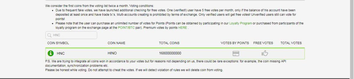 Event about event: Vote Exchange
We will soon launch the event
....
Thank you for the support from the community
Buy ICO: medium.com/@hinochain/buy…
#Exchange #tothemoon #idex
