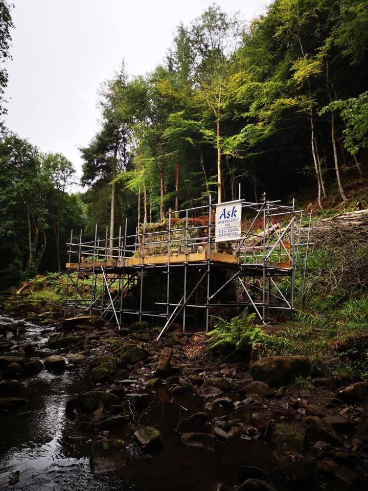 askscaffolding's tweet image. Access scaffold for repair works - Tramway Abutment, Beck Hole.  #NorthYorkshire #Scaffolfing