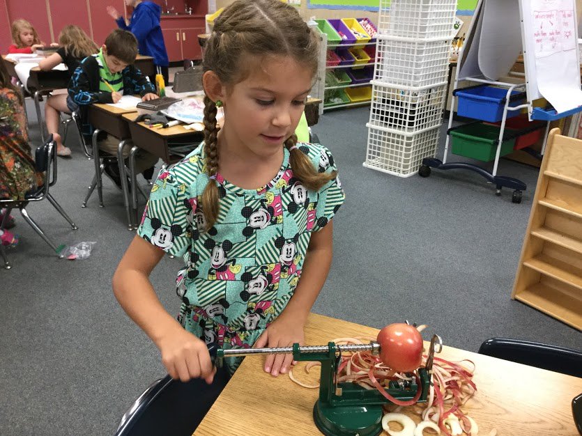 NHWBarry's tweet photo. Today we worked together to prepare a tasty treat. We LOVE first grade in the fall! https://t.co/WZddXQ84S4