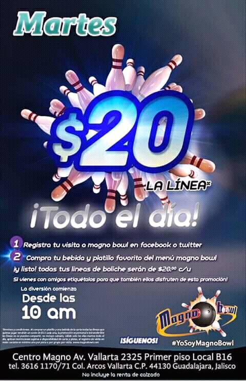 centromagno's tweet photo. ¡Aquí la diversión es desde temprano!
Ya vente a @magnobowl 🎳

#TeVeoEnCentroMagno https://t.co/54X53DlalC