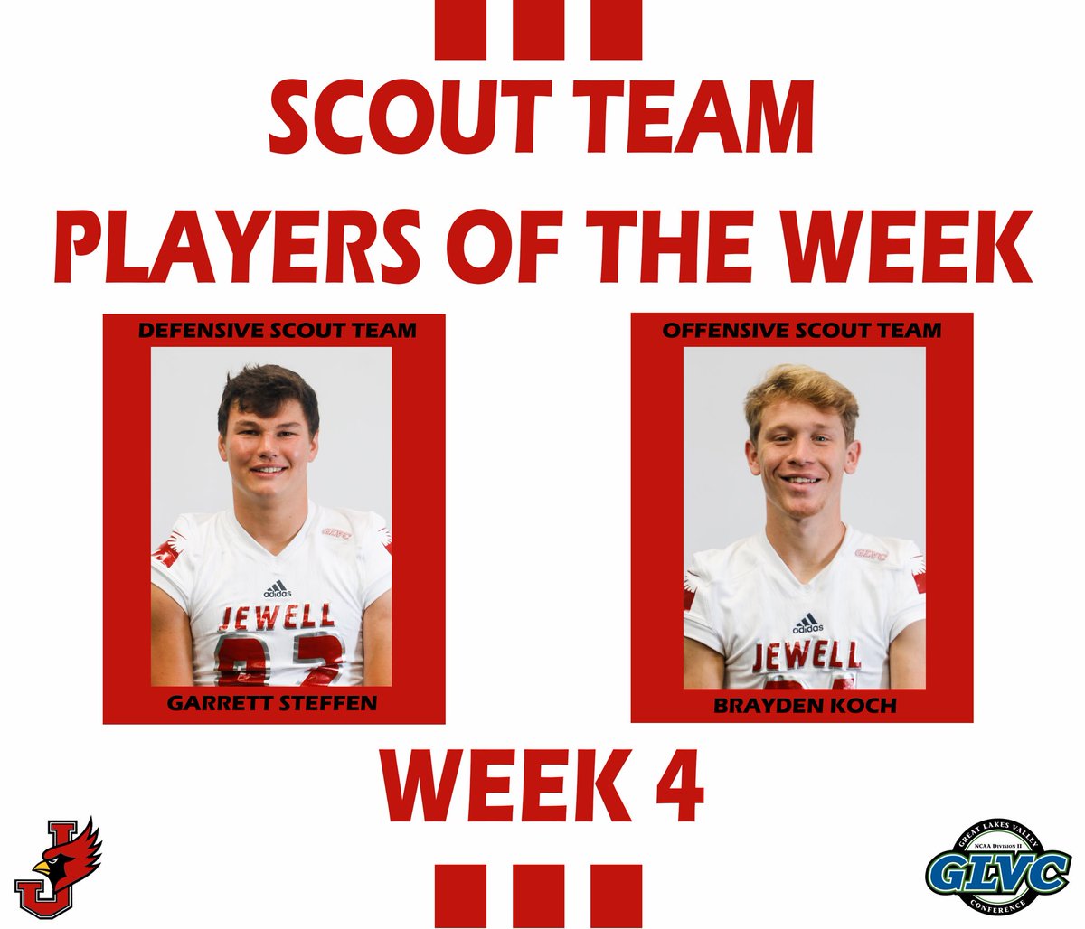 JewellFootball's tweet photo. Congrats to our Scout Team Players of the Week. Thank you for all that you do for our program. #RedBirdsRising #ETF #VMentality https://t.co/9iNacdaH0n