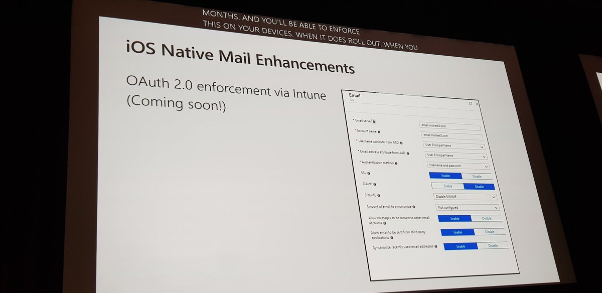 IOS Native mail OAuth support is coming soon #MSIntune #IOS ping <a href="/PeterSelchDahl/">Peter Selch Dahl</a>