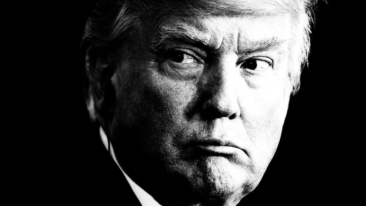 Donald Trump black and white photo