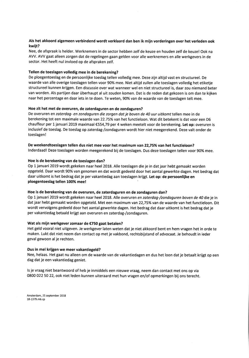 Vraag en antwoord over loon bij vakantie, hoe zit het? #loonbijvakantie <a href="/FNV_TenL/">FNV T&L</a> <a href="/FNV/">FNV</a>