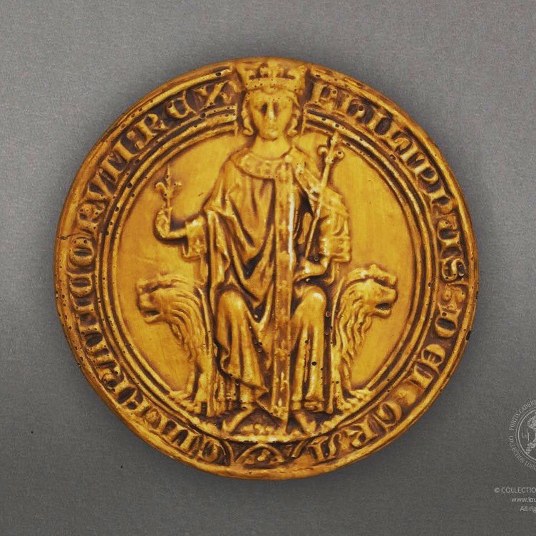 Collection_LdF's tweet photo. Réplique d'un #sceau #médiéval de #PhilippeIV de France, dit "Le Bel", daté de 1286; [LdF SH-0007] https://t.co/aou6GmoUic
