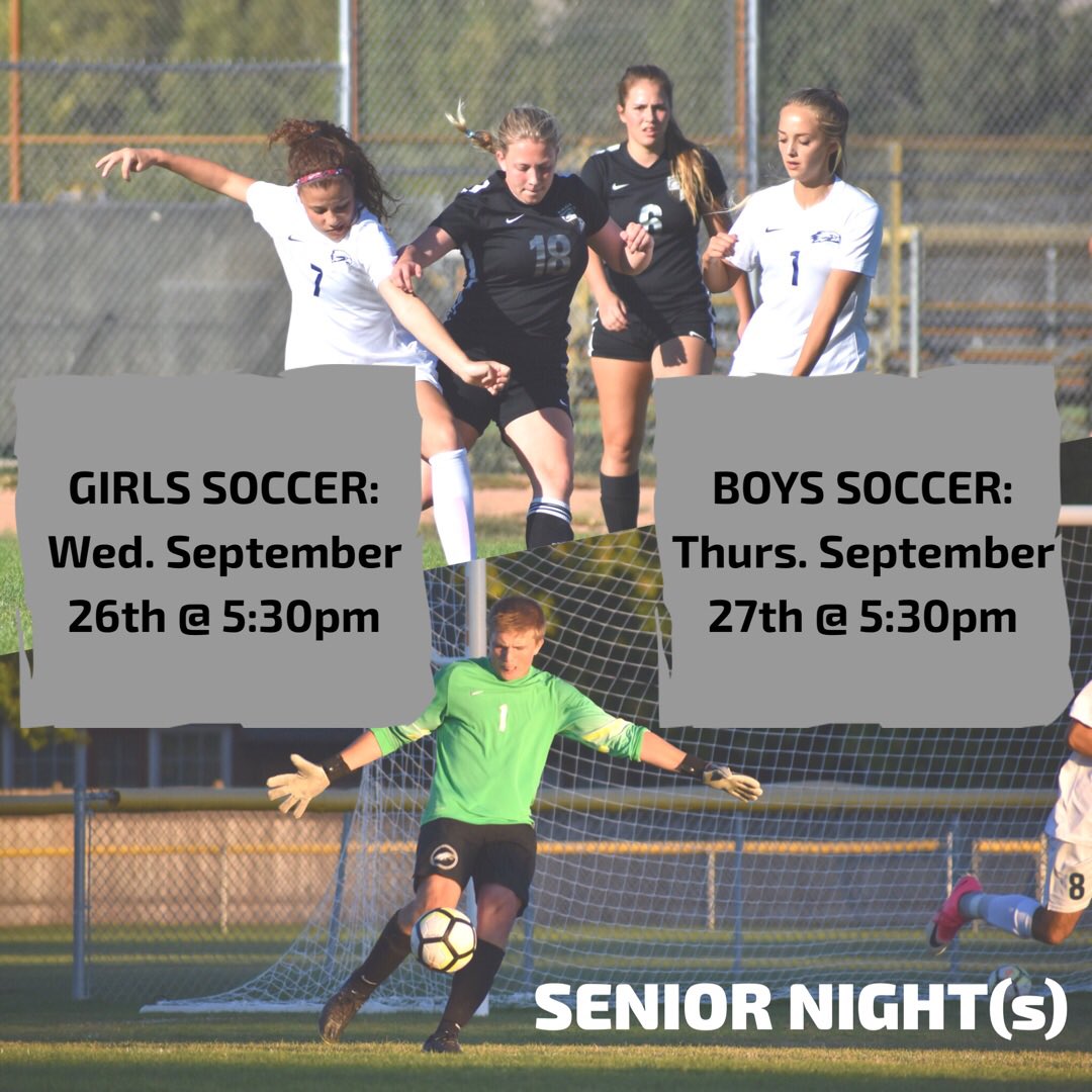 Reminder to come out and support our eagles during their Senior Night! Girls take on Rocky on Wednesday and Boys play Skyview Thursday! ( <a href="/bleedblackchs/">CHS Girls Soccer</a> <a href="/CapitalHS_BSOC/">CHS BOYS SOCCER</a> )