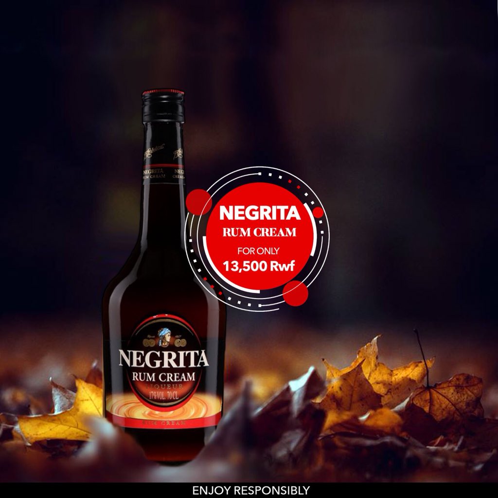 StsDrinks's tweet photo. Summer is leaving but #Negrita is staying ✨ enjoy to the fullest at only 13,500Rwf 🥃 #rumcream #stsdrinks #RwOT https://t.co/QlAxO8uj5K