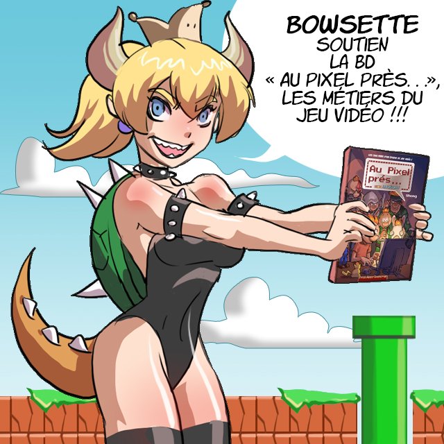 Bdshong's tweet photo. #bowsette soutien le projet BD : "Au pixel près..."  : les métiers du jeu vidéo ! https://t.co/BT79MGAplS