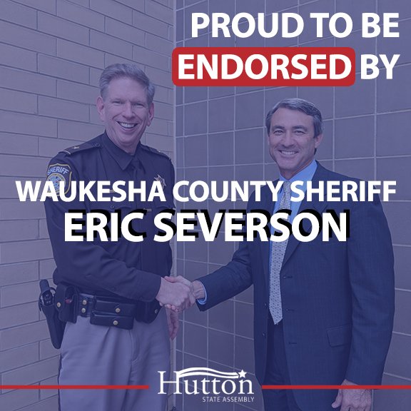 Robert_Hutton's tweet photo. Waukesha County Sheriff Eric Severson endorses Rob Hutton for Assembly
#VoteHutton
https://t.co/r0X3IrPUgW https://t.co/TCZzPh3NSb