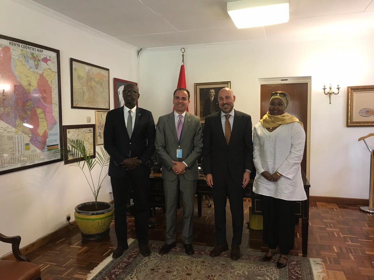 Amado_de_Andres's tweet photo. @UNODC Regional Representative in Kenya has discussed with Ambassador Ahmet Cemil Miroglu of Turkey and @MariamYassinHY inter-regional cooperation in the fight against trafficking in persons and smuggling of migrants. Congrats to Turkey for the strong engagement. More to come... https://t.co/Y5XdWZ1MIF